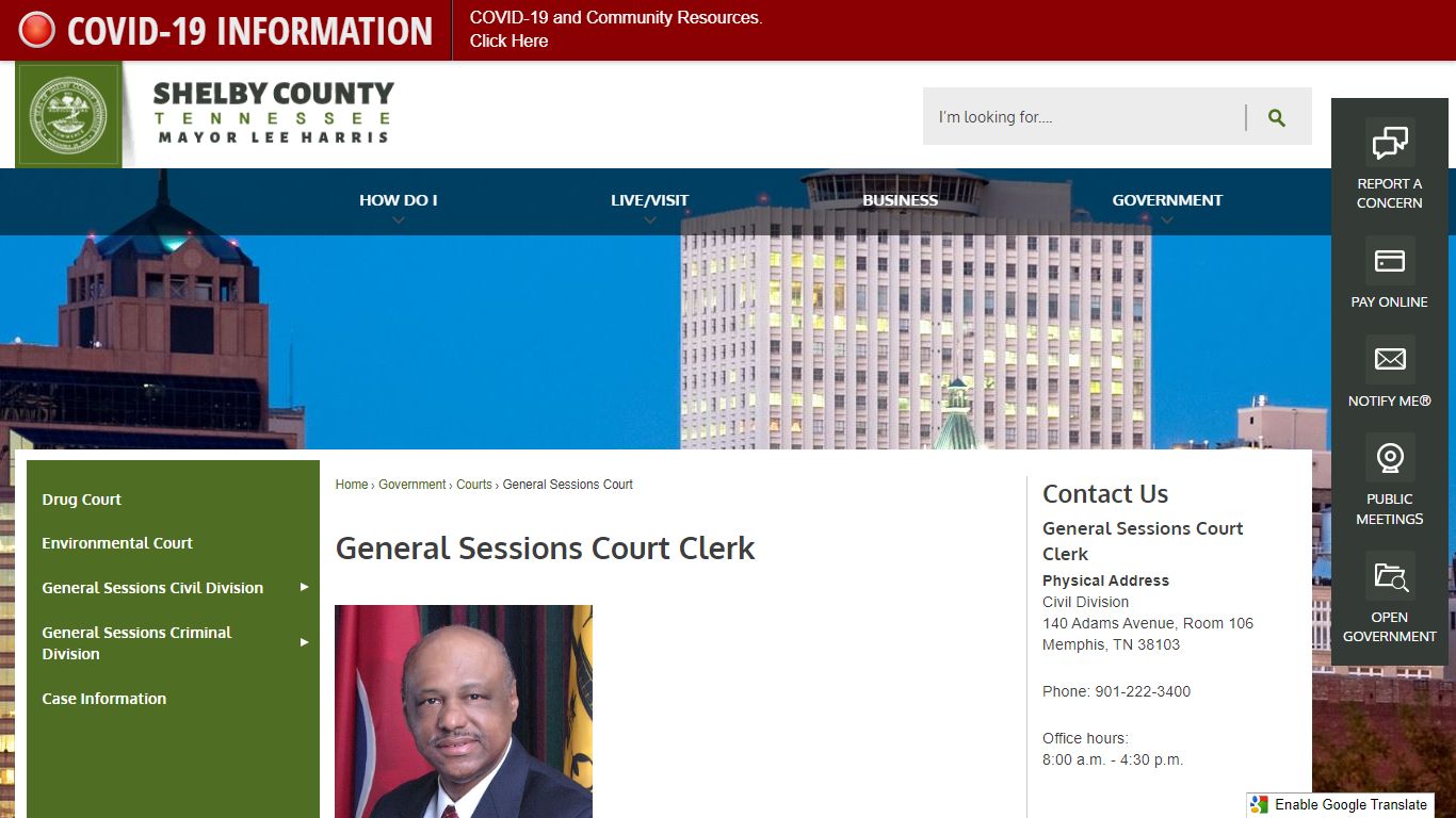 General Sessions Court Clerk - Shelby County, TN